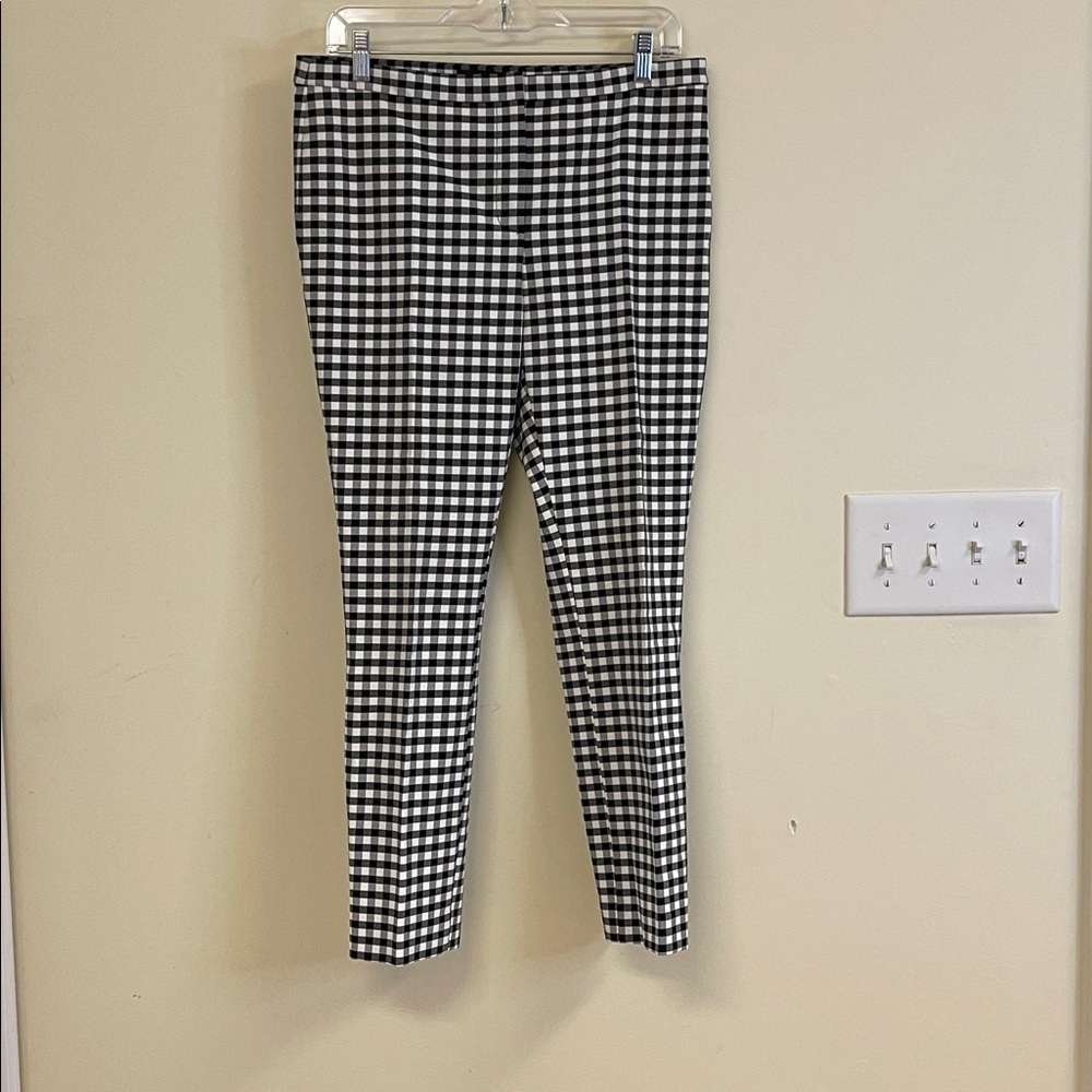 Theory Black & White Checked Gingham Cigarette Pants – Size 8 – NWOT